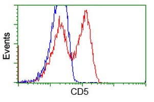 Monoclonal Mouse anti-Human CD5 Antibody (clone OTI2B8, IF, WB)