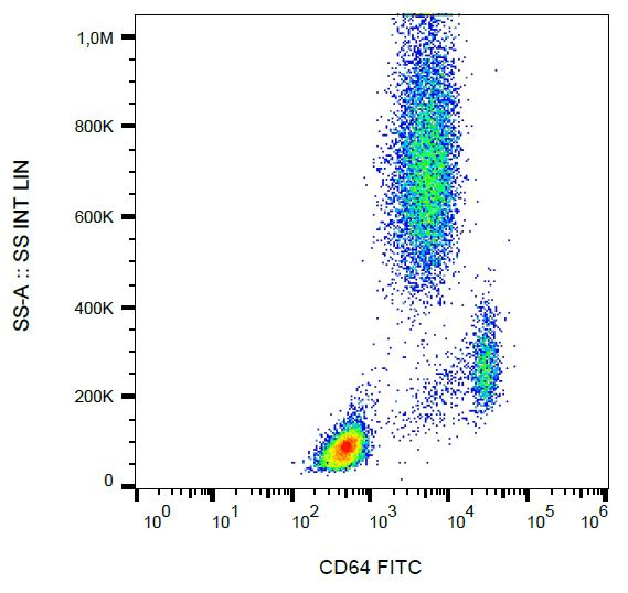 Monoclonal Mouse anti-Human FCGR1A / CD64 Antibody (clone 10.1, FITC, IHC, WB)