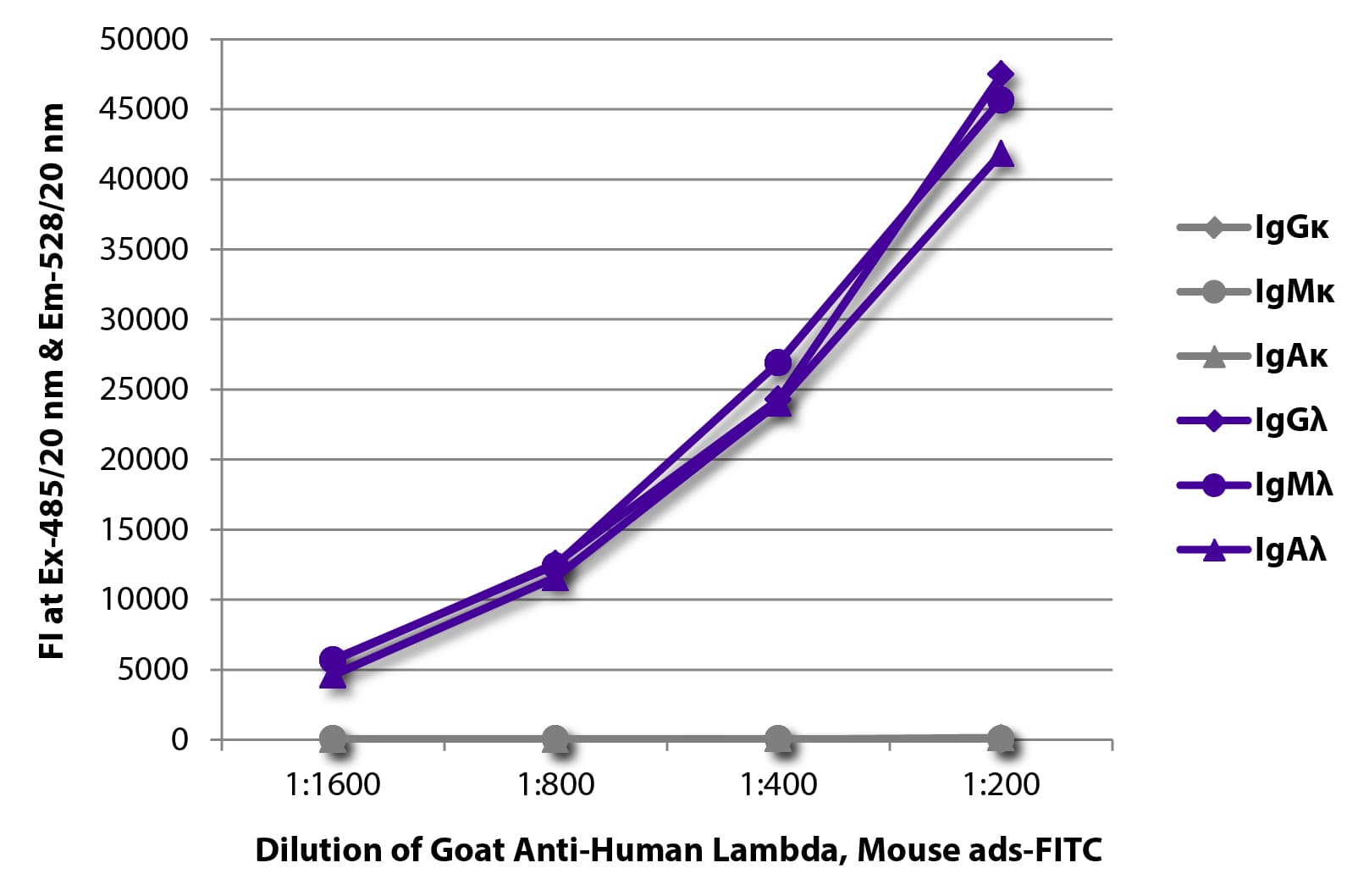 Goat Anti-Human Lambda Light Chain Secondary Antibody (FITC)