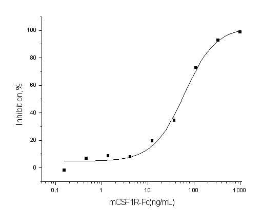 Mouse CSF1R / CD115 / FMS Protein (Recombinant Human IgG Fc, C-terminus)